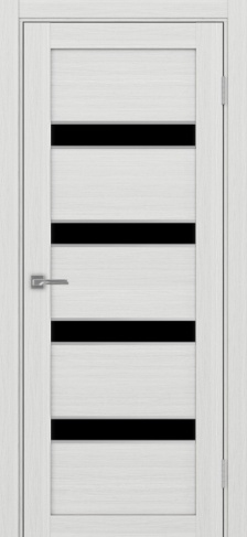 Полотно Турин 505 АПС SC ясень серебристый Размер 600х2000мм Покрытие Экошпон Стекло Черное