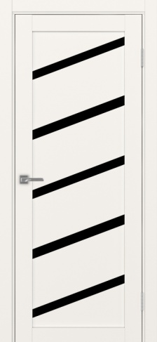 Полотно Турин 506 У бежевый Размер 800х2000мм Покрытие Экошпон Стекло Черное