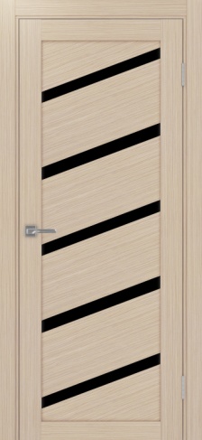 Полотно Турин 506 У дуб белёный Размер 700х2000мм Покрытие Экошпон Стекло Черное