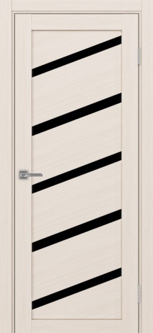 Полотно Турин 506 У ясень перламутровый Размер 600х2000мм Покрытие Экошпон Стекло Черное