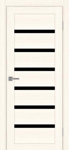 Полотно Турин 507 ясень светлый Цвет Ясень светлый Размер 700х2000мм Покрытие Экошпон Стекло Черное