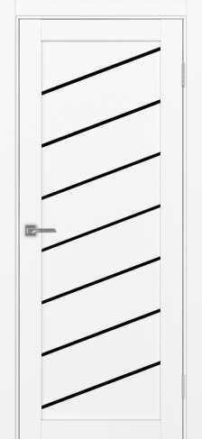 Полотно Турин 508 У белый снежный Размер 600х2000мм Покрытие Экошпон Стекло Черное