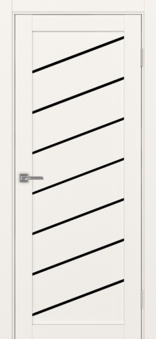 Полотно Турин 508 У бежевый Размер 800х2000мм Покрытие Экошпон Стекло Черное