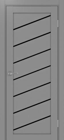 Полотно Турин 508 У серый Размер 600х2000мм Покрытие Экошпон Стекло Черное