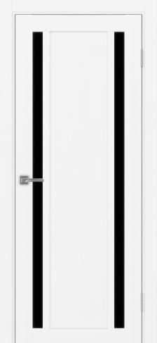 Полотно Турин  522.212 белый лёд Размер 800х2000мм Покрытие Экошпон Стекло Черное