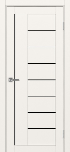 Полотно Турин  524 бежевый Размер 700х2000мм Покрытие Экошпон Стекло Черное