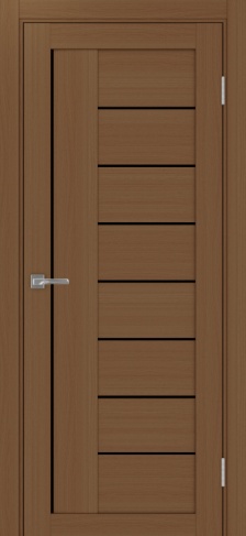 Полотно Турин  524 орех Размер 600х2000мм Покрытие Экошпон Стекло Черное