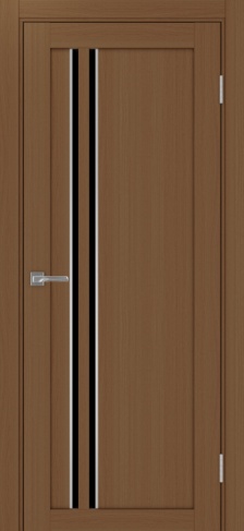 Полотно Турин  525АПС SC орех Размер 800х2000мм Покрытие Экошпон Стекло Черное