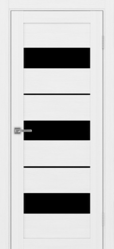 Полотно Турин  526 белый лёд Размер 700х2000мм Покрытие Экошпон Стекло Черное