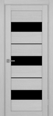 Полотно Турин  526АПП SB лакобель чёрный дуб серый Цвет Дуб серый Размер 600х2000мм Покрытие Экошпон Стекло Черное