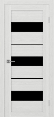 Полотно Турин  526АПП SB лакобель чёрный ясень серебристый Цвет Ясень серебристый Размер 700х2000мм Покрытие Экошпон Стекло Черное