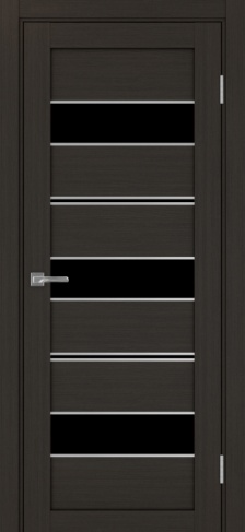 Полотно Турин 526АПП max лакобель чёрный венге Цвет Венге Размер 600х2000мм Покрытие Экошпон Стекло Черное