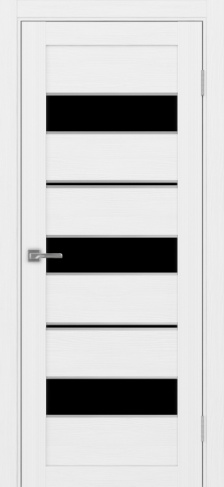 Полотно Турин  526АПП лакобель чёрный белый лёд Цвет Белый лёд Размер 600х2000мм Покрытие Экошпон Стекло Черное