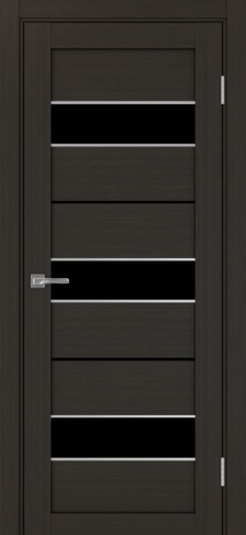 Полотно Турин  526АПП лакобель чёрный венге Цвет Венге Размер 600х2000мм Покрытие Экошпон Стекло Черное