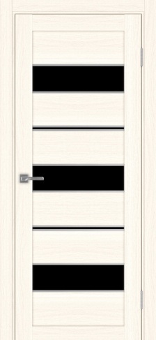 Полотно Турин  526АПП лакобель чёрный ясень светлый Цвет Ясень светлый Размер 700х2000мм Покрытие Экошпон Стекло Черное