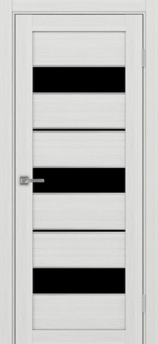 Полотно Турин  526АПП лакобель чёрный ясень серебристый Цвет Ясень серебристый Размер 700х2000мм Покрытие Экошпон Стекло Черное