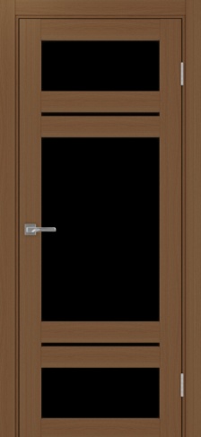 Полотно Турин  532.22222 орех Цвет Орех Размер 800х2000мм Покрытие Экошпон Стекло Черное