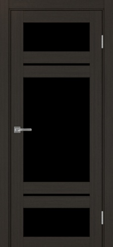 Полотно Турин  532.22222 венге Цвет Венге Размер 800х2000мм Покрытие Экошпон Стекло Черное