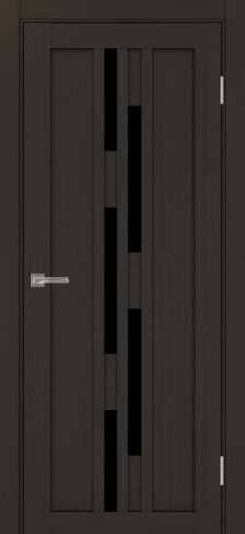 Полотно Турин 551 венге Цвет Венге Размер 700х2000мм Покрытие Экошпон Стекло Черное