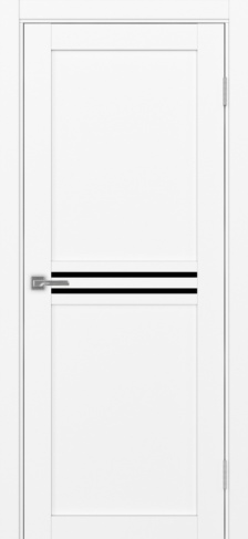 Полотно Турин 552 белый снежный Цвет Белый снежный Размер 700х2000мм Покрытие Экошпон Стекло Черное