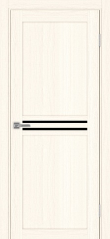 Полотно Турин 552 ясень светлый Цвет Ясень светлый Размер 800х2000мм Покрытие Экошпон Стекло Черное