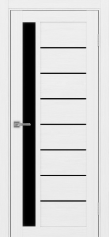 Полотно Турин 554 белый лёд Цвет Белый лёд Размер 700х2000мм Покрытие Экошпон Стекло Черное