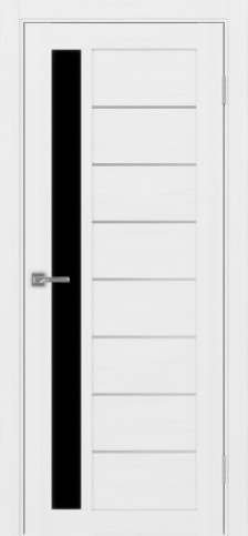 Полотно Турин 554АПП SC Цвет Белый лёд Размер 700х2000мм Покрытие Экошпон Стекло Черное