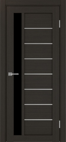 Полотно Турин 554АПП SC Цвет Венге Размер 600х2000мм Покрытие Экошпон Стекло Черное