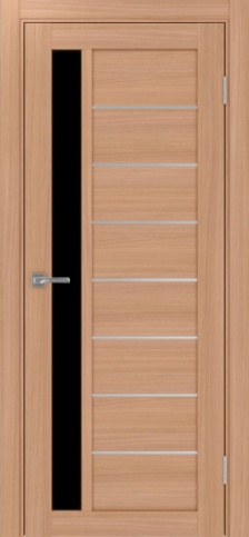 Полотно Турин 554АПП SC Цвет Ясень тёмный Размер 700х2000мм Покрытие Экошпон Стекло Черное