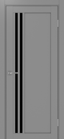 Полотно Турин 555 серый Цвет Серый Размер 600х2000мм Покрытие Экошпон Стекло Черное