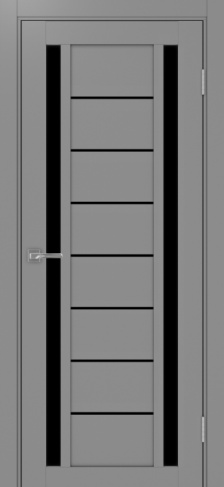 Полотно Турин 558 серый Цвет Серый Размер 800х2000мм Покрытие Экошпон Стекло Черное