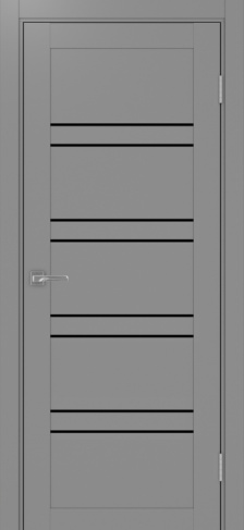 Полотно Турин 560 серый Цвет Серый Размер 700х2000мм Покрытие Экошпон Стекло Черное